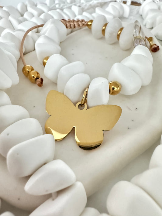 Bracelet butterfly white
