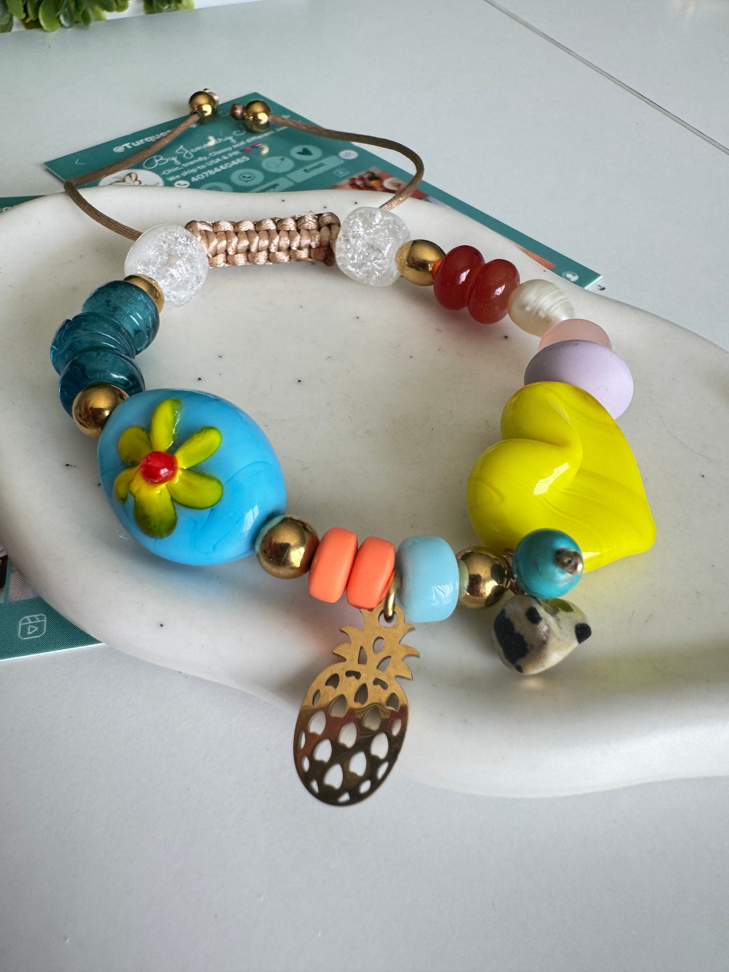 Bracelet heart neón