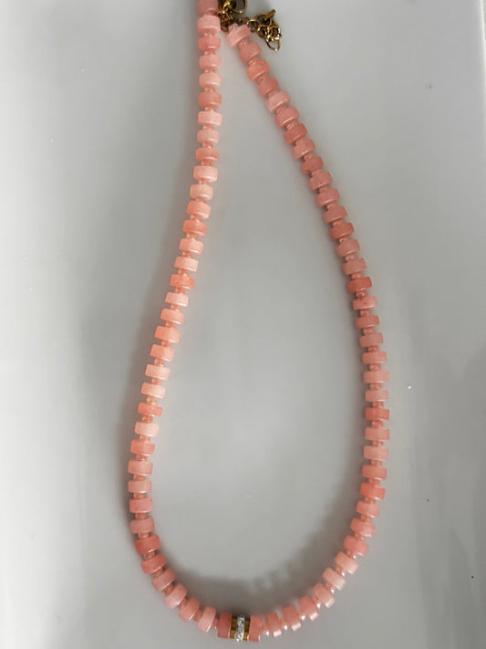 Coral Rose Necklace