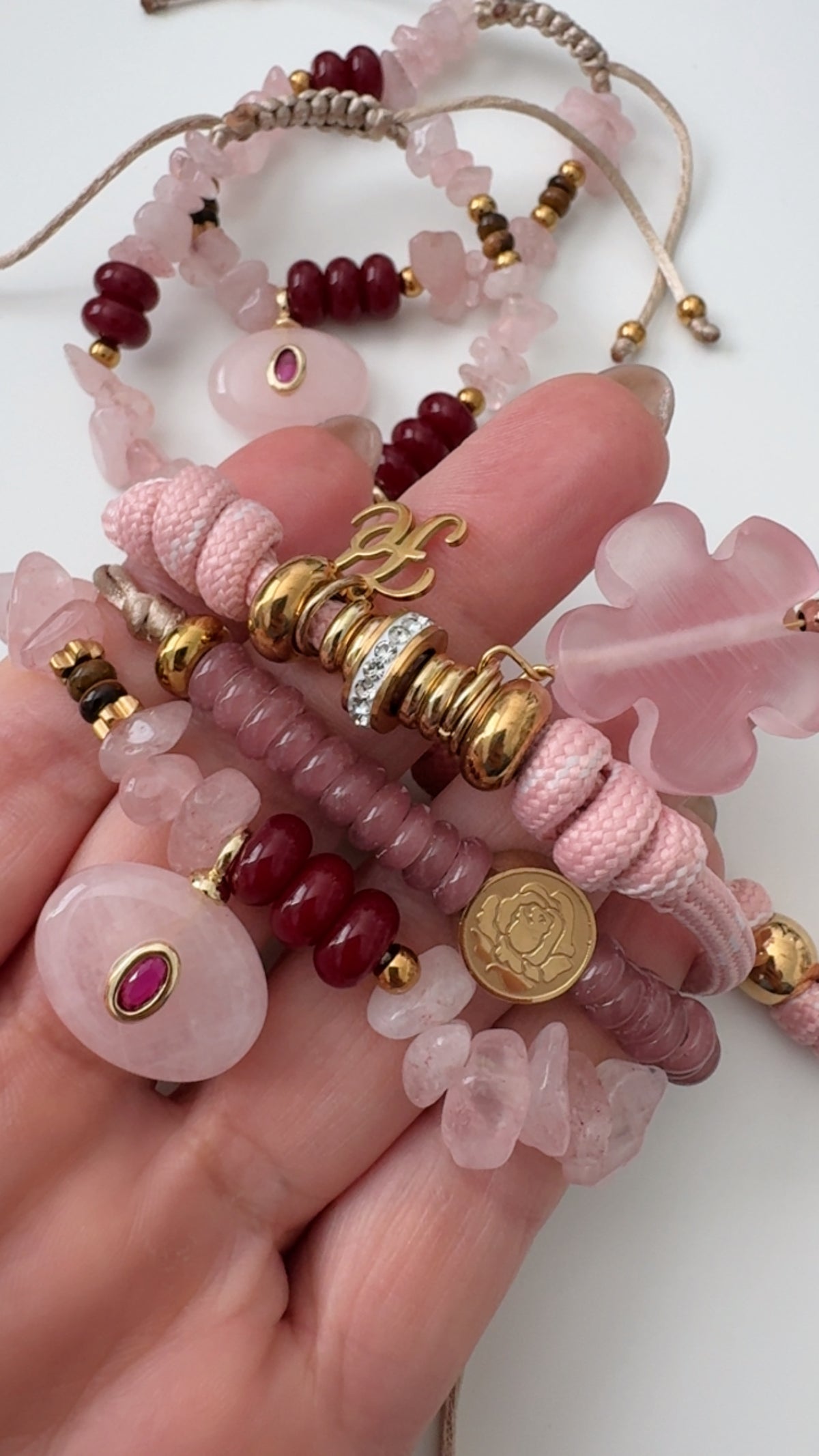 Cuarzo Rosa Bracelet