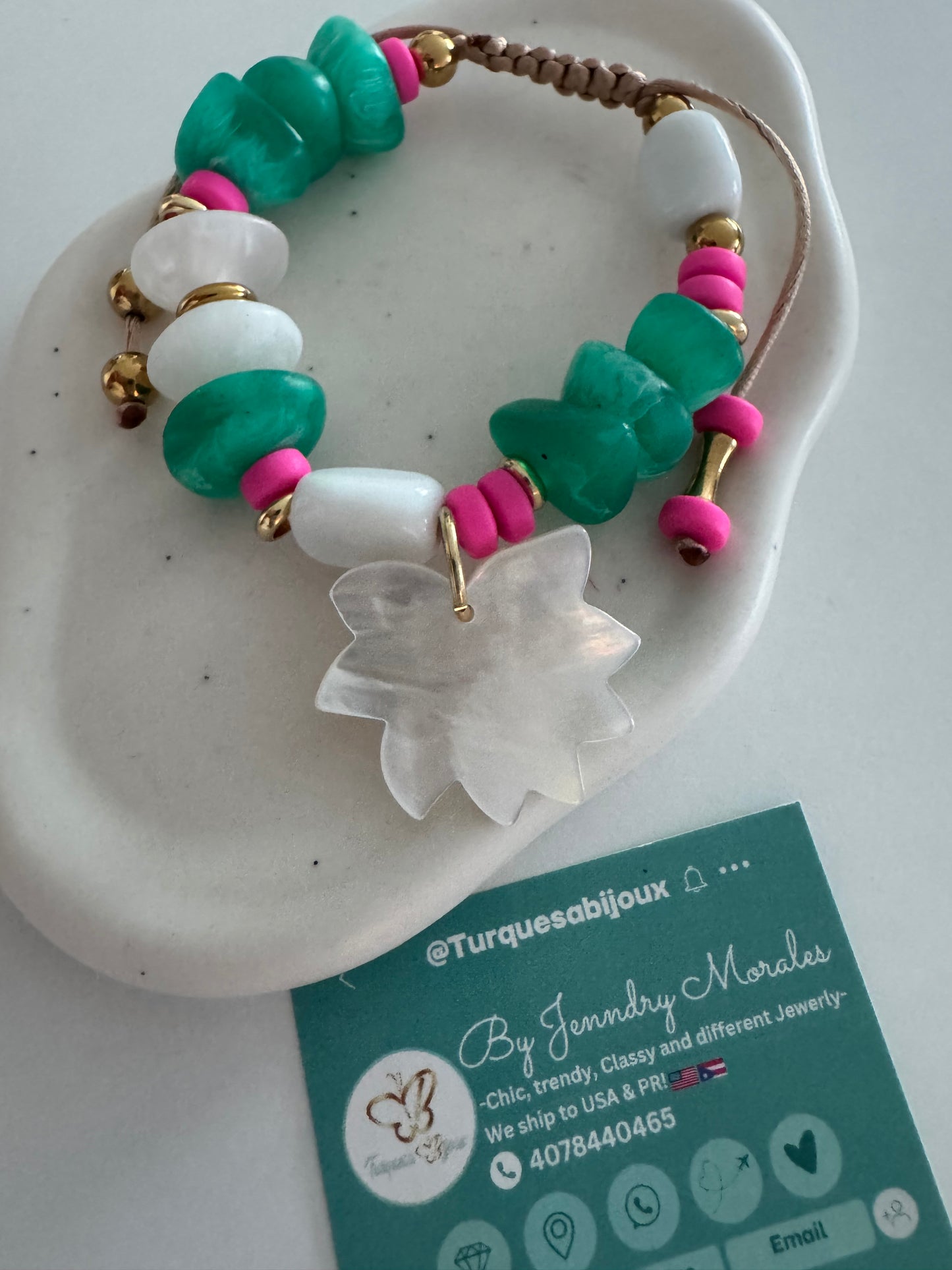 Flower Brazalet nácar