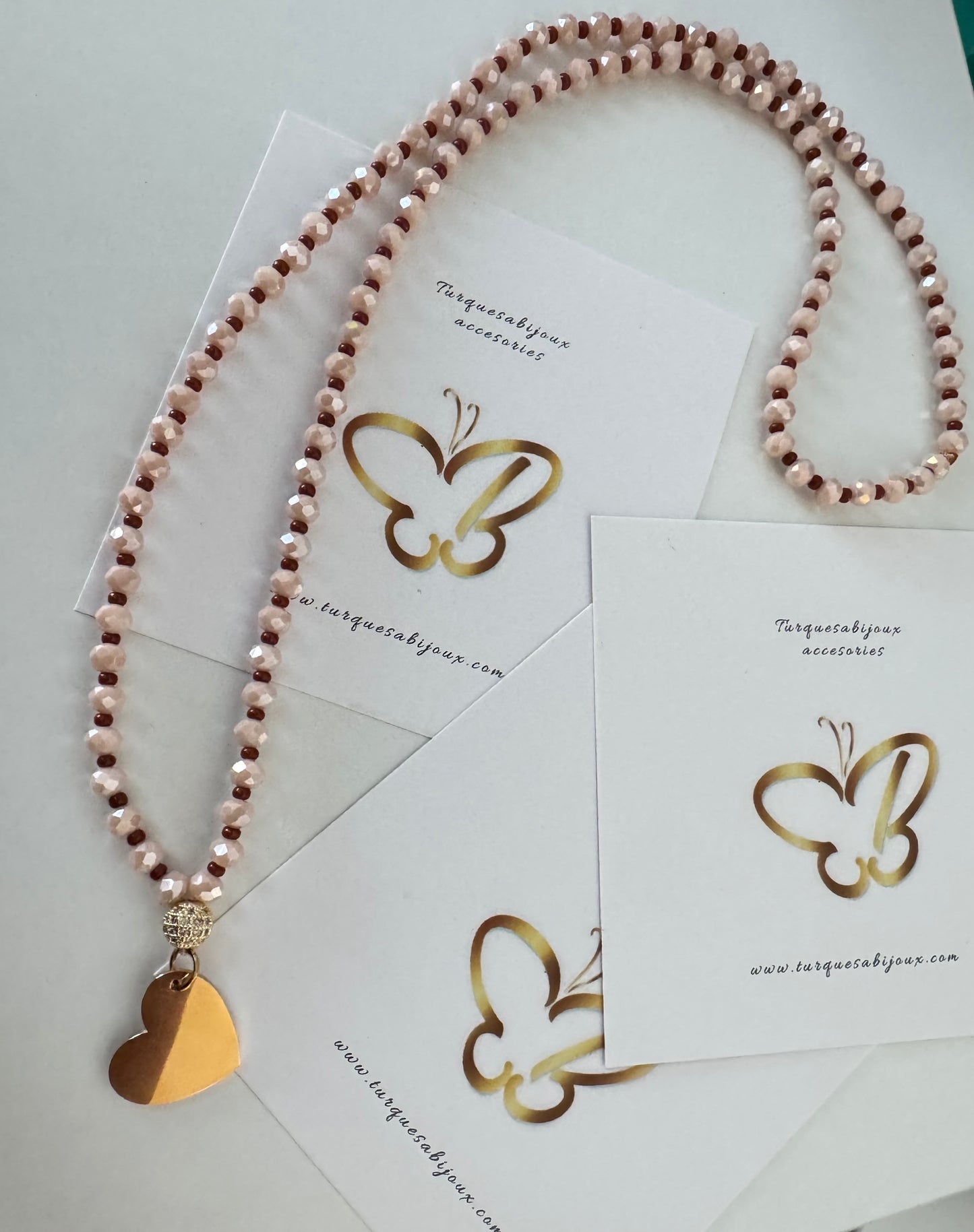 Necklace Cristalina beige