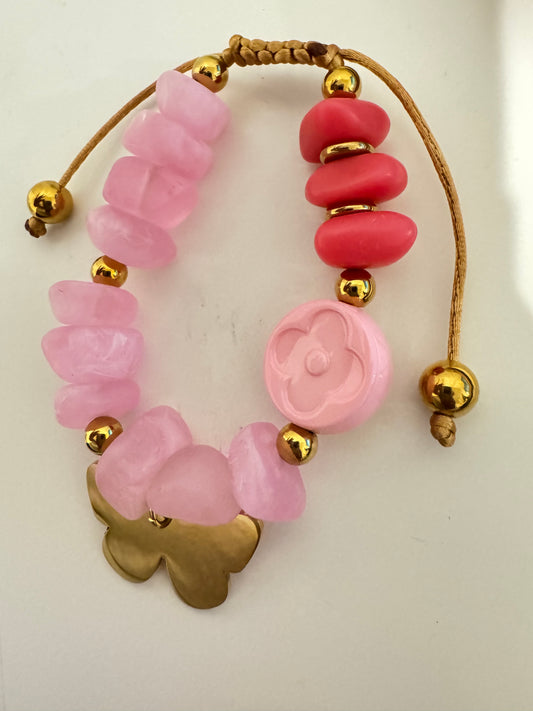 Bracelet butterfly Pink