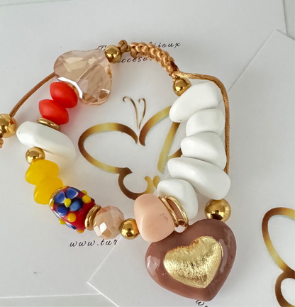 Bracelet heart Color