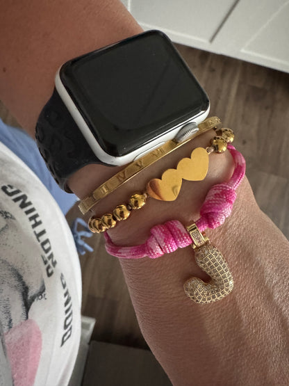 Cordón Rosa con inicial