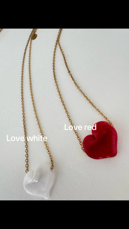 Cadena Love heart murano
