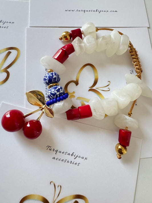 Bracelet cereza 🍒 blue
