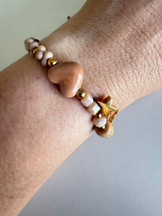 Pulsera Corazón nude