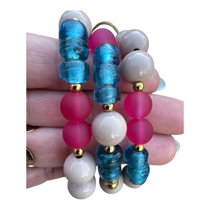 Bracelets fucsia nude