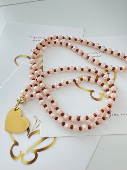 Necklace Cristalina beige