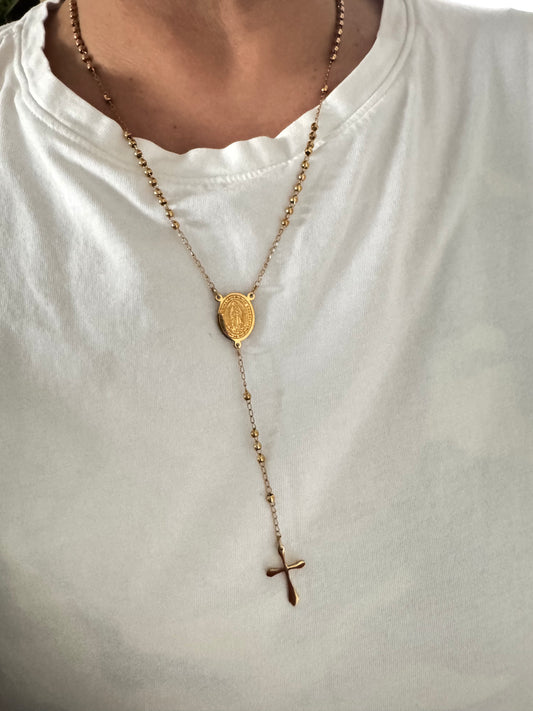 Necklace Rosario acero inoxidable