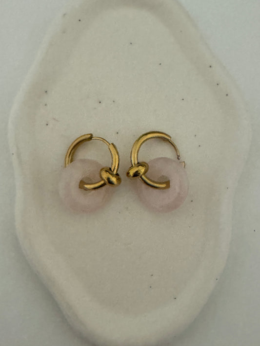 Hoops Cuarzo Rosa