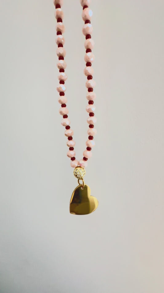 Necklace Cristalina beige